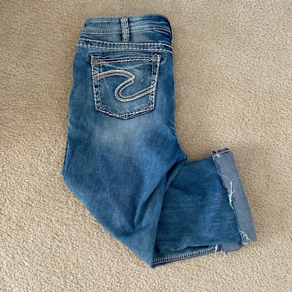Silver Jeans Capris, Aiko Bootcut Capris, Sz 16